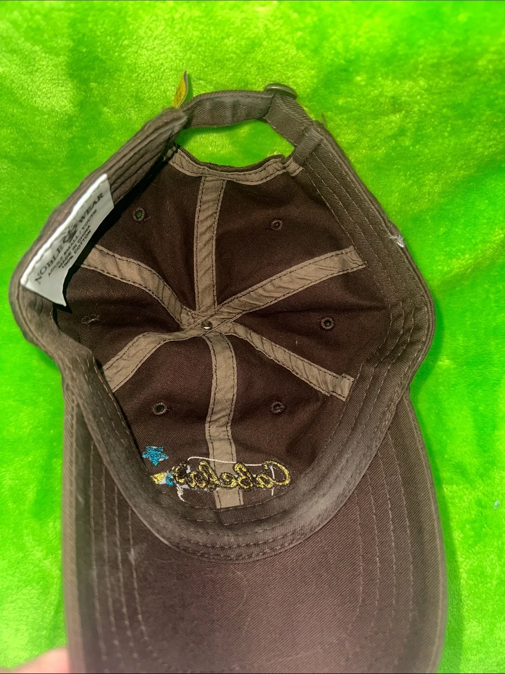 Cabela's Black Kids Embroidered Logo Cap with Blue & Gold Accents
